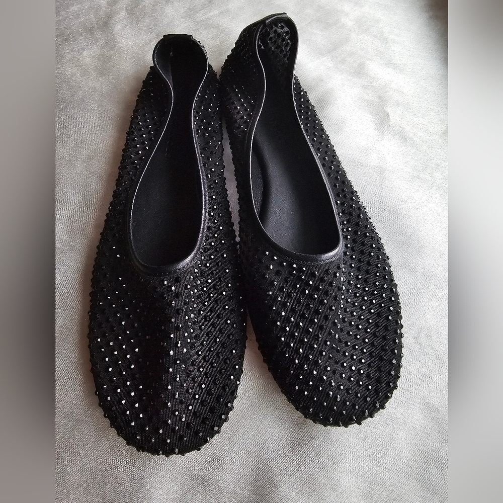 Dear Frances Balla Crystal Embellished Mesh Flats Sz EU40/US10 - Picture 4 of 15